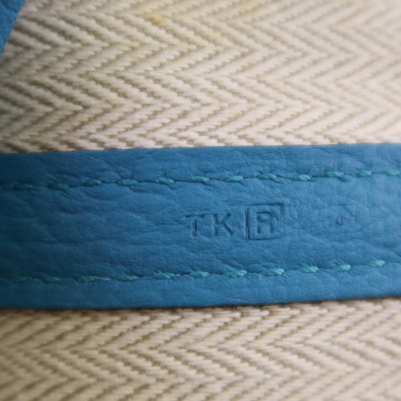 HERMES Negonda皮革GardenParty PM銀扣手挽袋-6