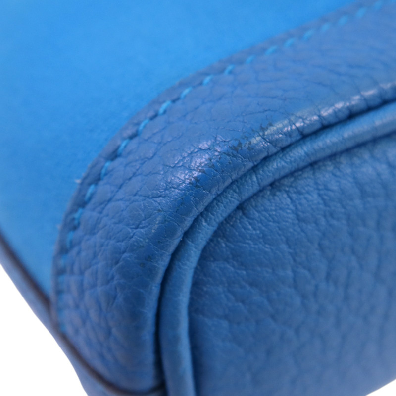 HERMES 帆布/牛皮皮革Garden File PM銀扣手挽肩背兩用袋-11