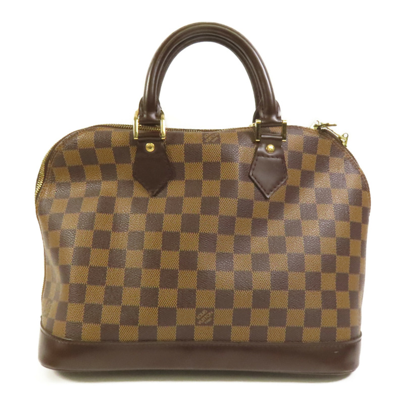 LOUIS VUITTON Damier Alma MM金扣手挽袋-1