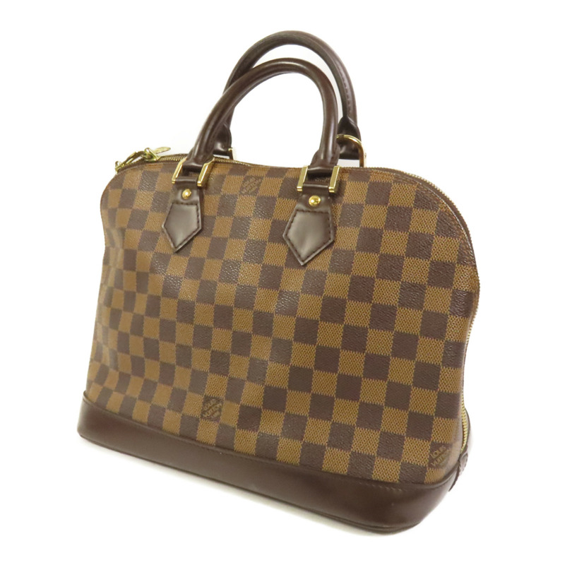 LOUIS VUITTON Damier Alma MM金扣手挽袋-2