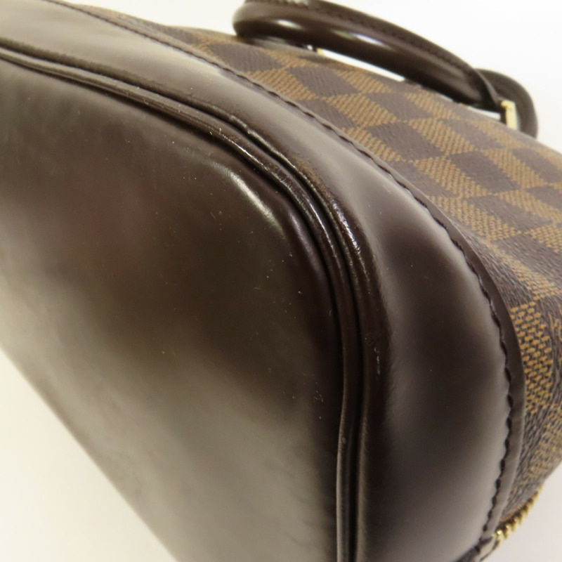 LOUIS VUITTON Damier Alma MM金扣手挽袋-8