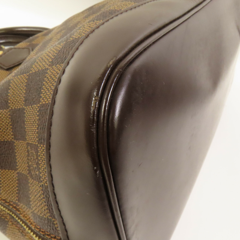LOUIS VUITTON Damier Alma MM金扣手挽袋-9