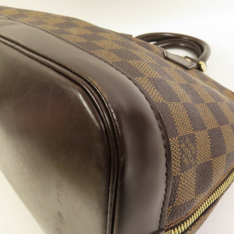 LOUIS VUITTON Damier Alma MM金扣手挽袋-10