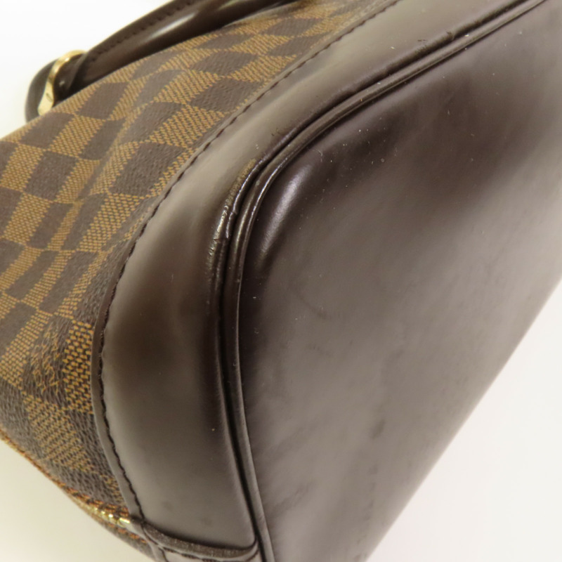 LOUIS VUITTON Damier Alma MM金扣手挽袋-11