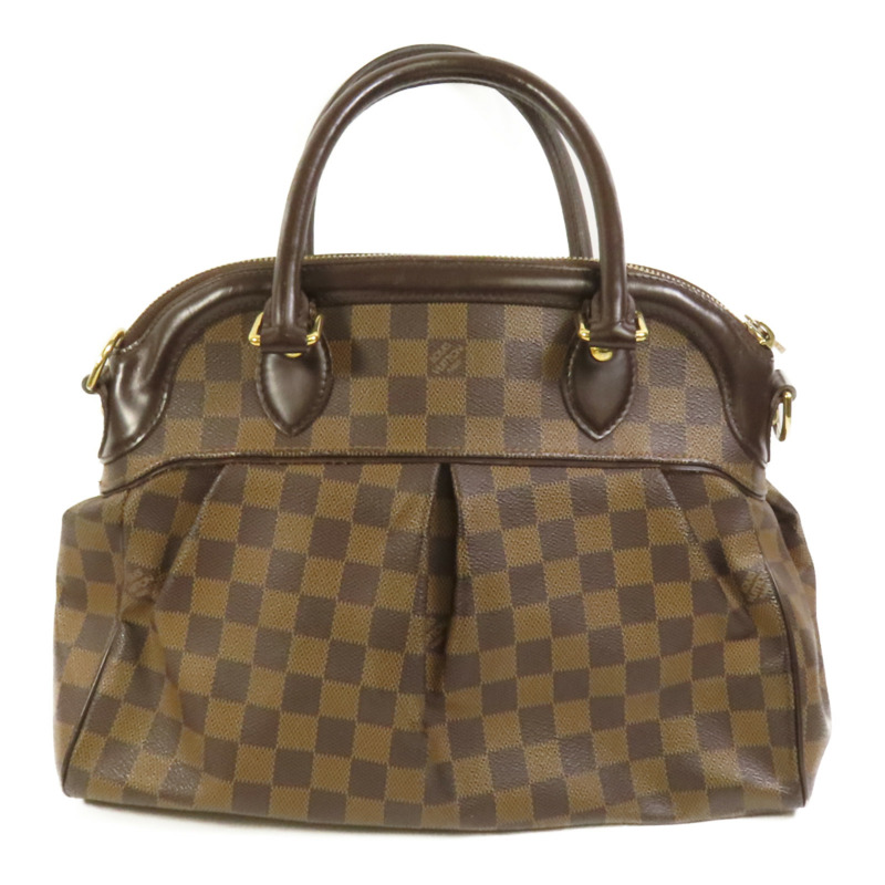 LOUIS VUITTON Damier Trevi PM 金扣手挽肩背兩用袋-1