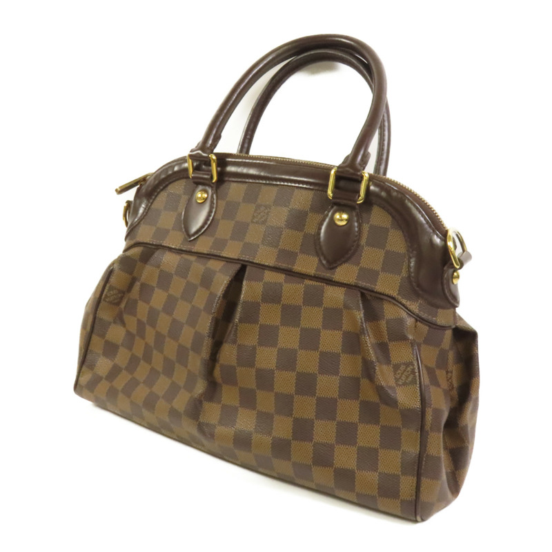 LOUIS VUITTON Damier Trevi PM 金扣手挽肩背兩用袋-2