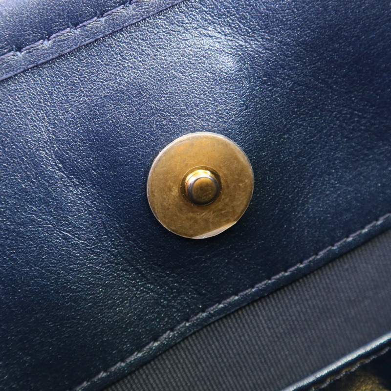 CHANEL 牛仔布Hobo Bag金扣鏈帶手挽肩背兩用袋-15