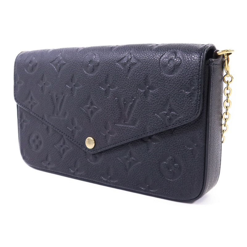 LOUIS VUITTON Monogram Empreinte Felicie Pochette金扣鏈帶肩背袋-2