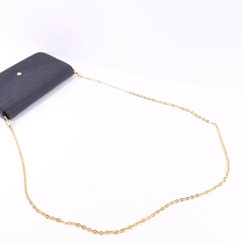 LOUIS VUITTON Monogram Empreinte Felicie Pochette金扣鏈帶肩背袋-5
