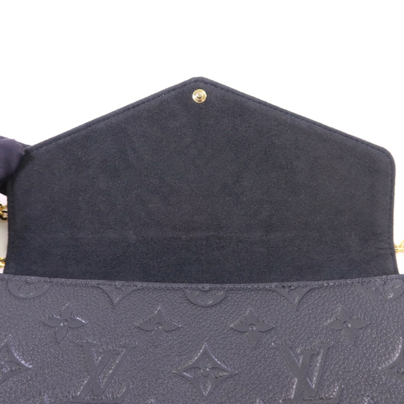 LOUIS VUITTON Monogram Empreinte Felicie Pochette金扣鏈帶肩背袋-17