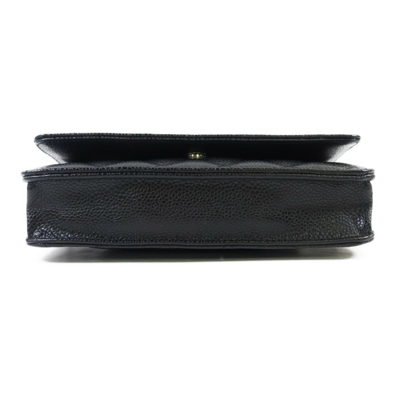CHANEL 牛皮皮革WOC Wallet On Chain銀扣鏈帶肩背袋-3