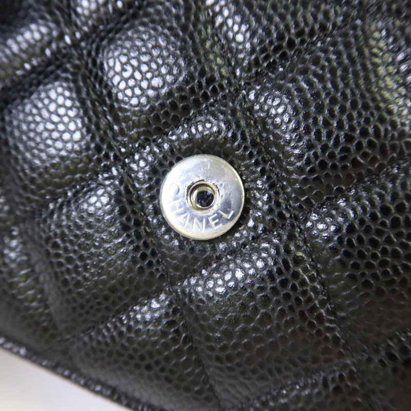 CHANEL 牛皮皮革WOC Wallet On Chain銀扣鏈帶肩背袋-17