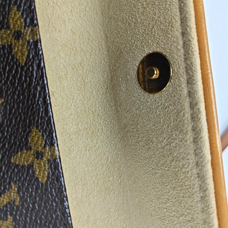 LOUIS VUITTON FLORENTINE棕色塗層帆布老花腰包斜挎包腰包/胸包金色五金可拆卸肩帶-8