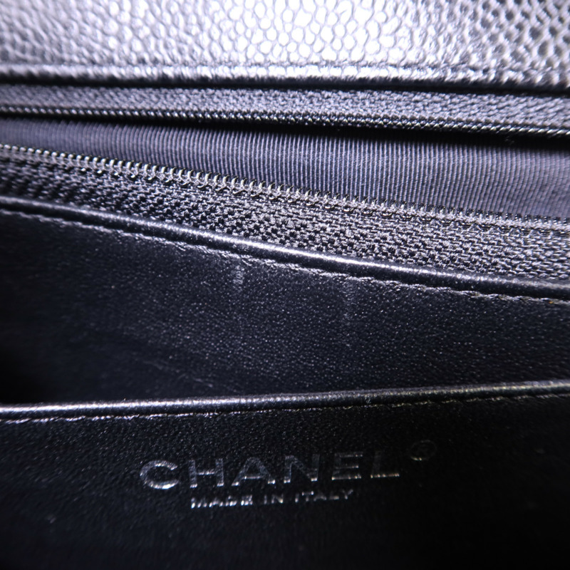 CHANEL 牛皮皮革Maxi Classic銀扣鏈帶肩背袋-17