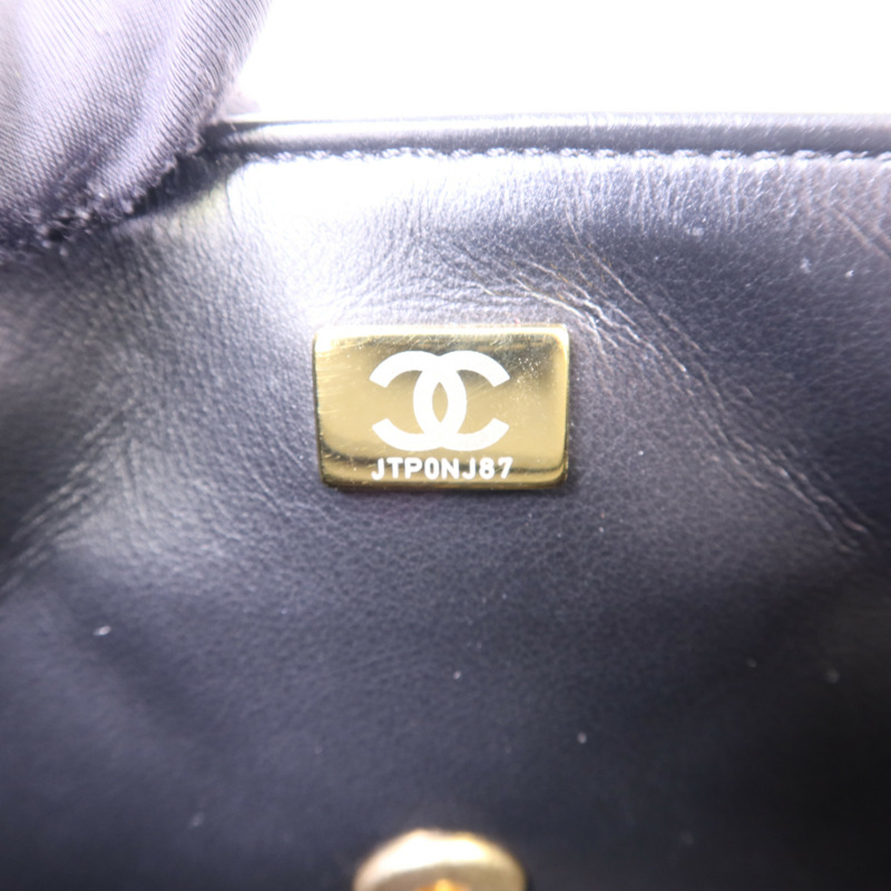 CHANEL 羊皮皮革Matelasse Mini Flap金扣鏈帶肩背袋-7