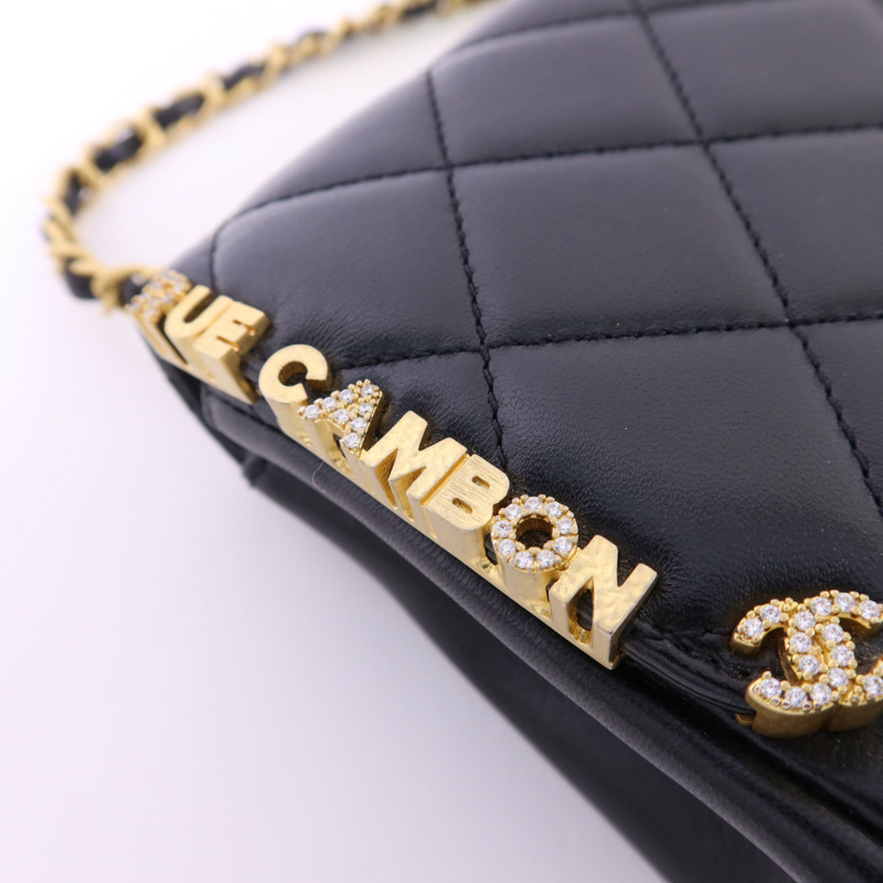 CHANEL 羊皮皮革Matelasse Mini Flap金扣鏈帶肩背袋-10