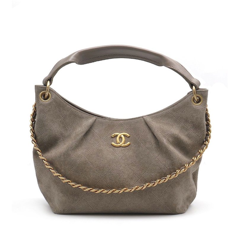 CHANEL 26C麂皮Hobo - 灰-0