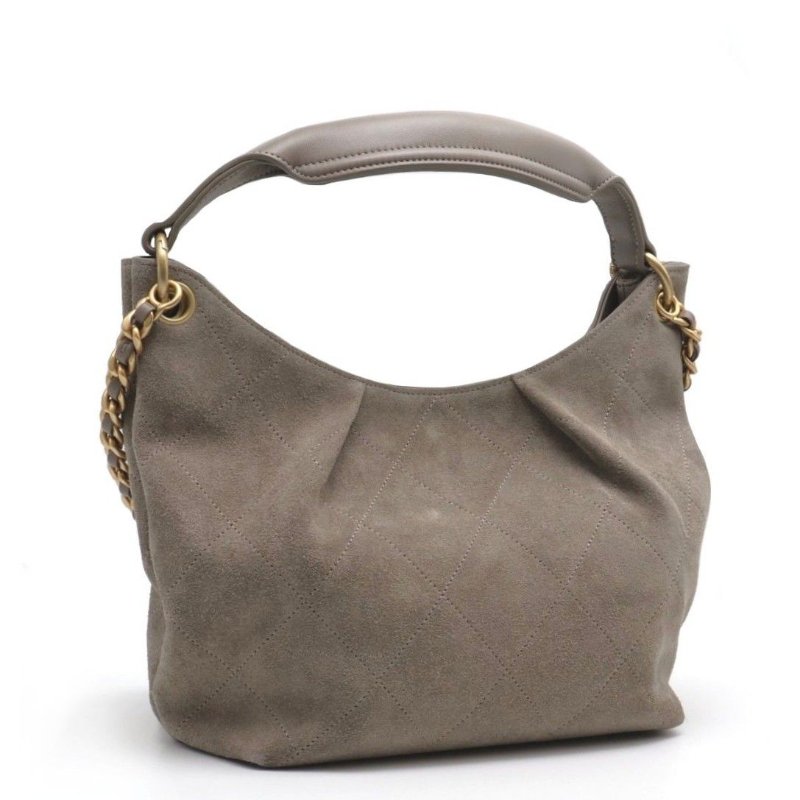 CHANEL 26C麂皮Hobo - 灰-1