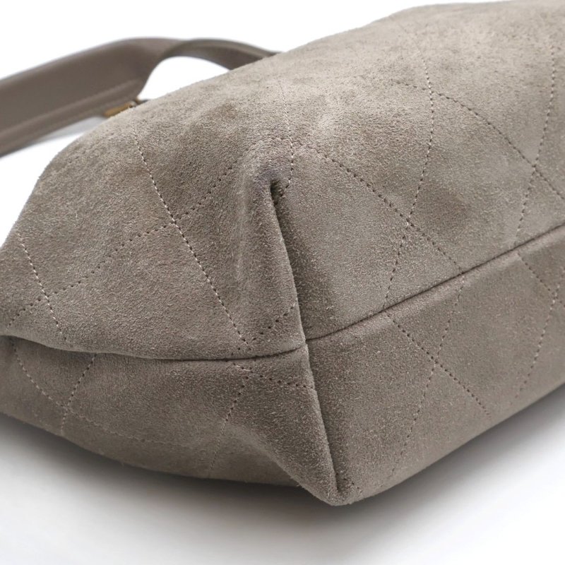 CHANEL 26C麂皮Hobo - 灰-4