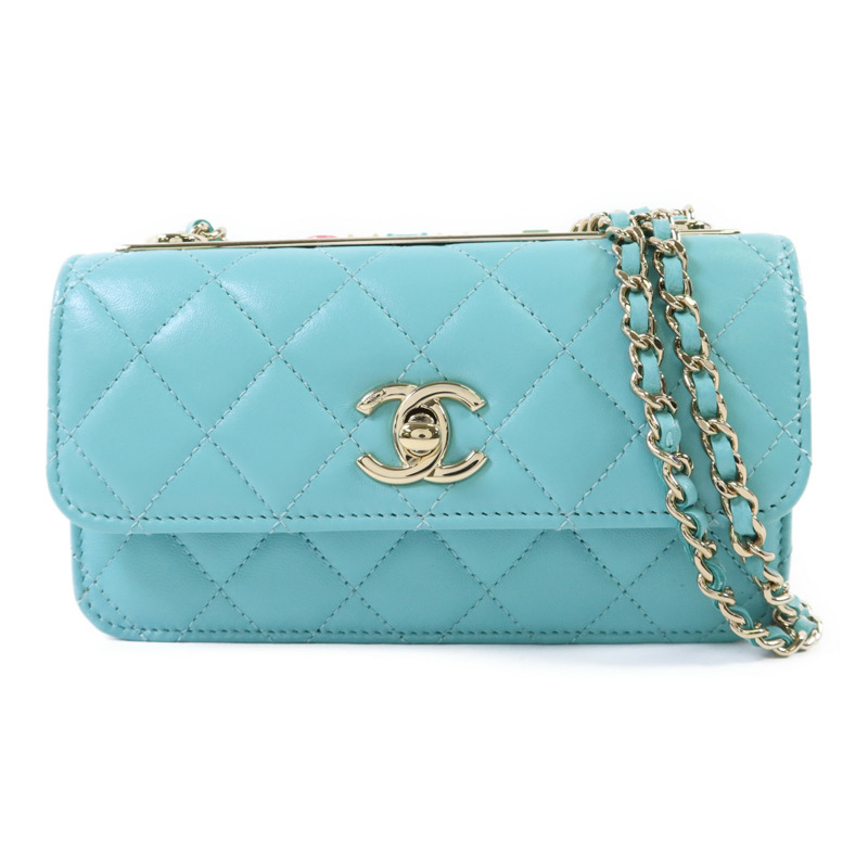 CHANEL 羊皮皮革Trendy CC金扣鏈帶肩背袋-0
