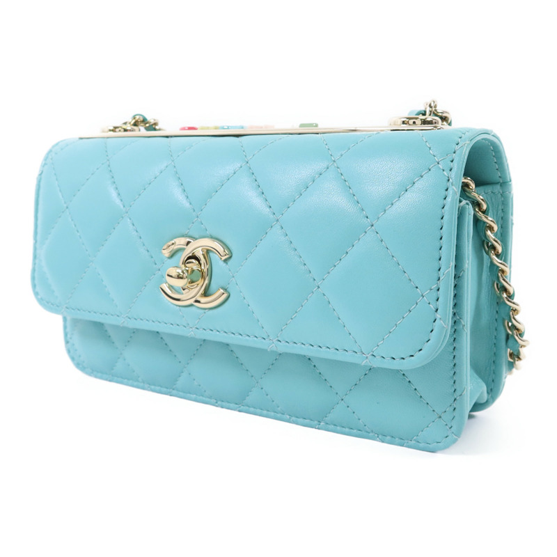 CHANEL 羊皮皮革Trendy CC金扣鏈帶肩背袋-2
