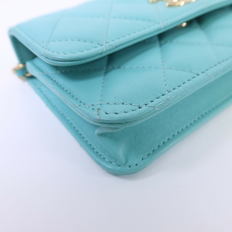 CHANEL 羊皮皮革Trendy CC金扣鏈帶肩背袋-12