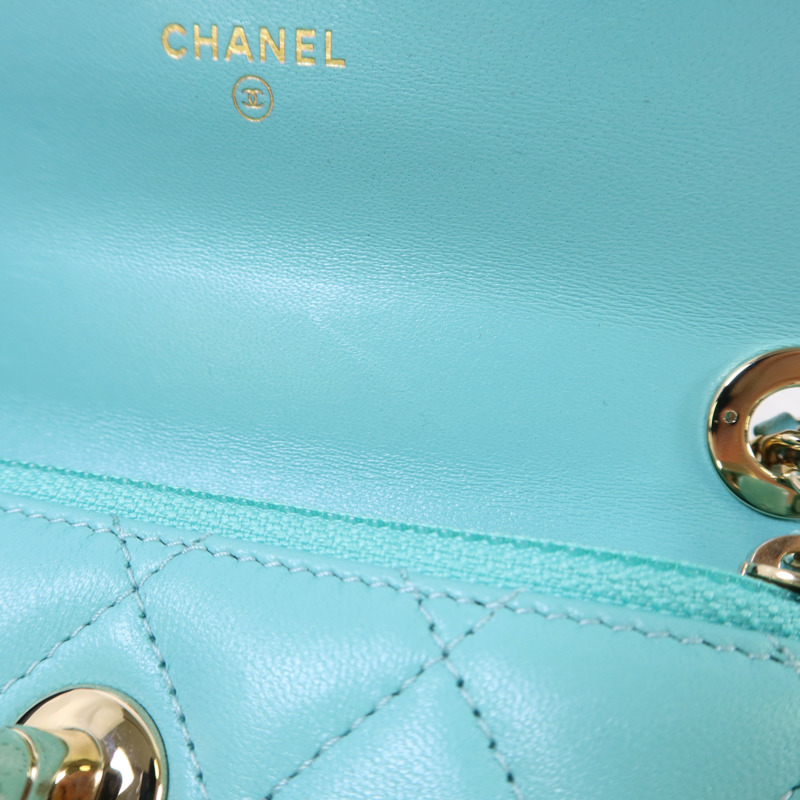 CHANEL 羊皮皮革Trendy CC金扣鏈帶肩背袋-16