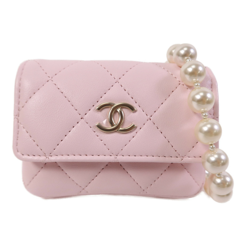 CHANEL 羊皮皮革Waist Bag金扣鏈帶腰包-0
