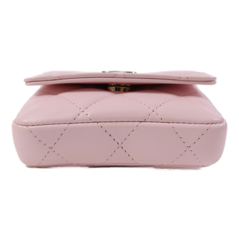 CHANEL 羊皮皮革Waist Bag金扣鏈帶腰包-3