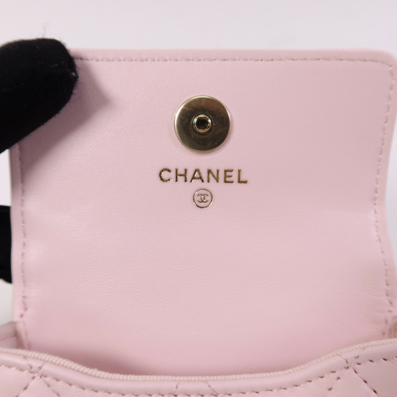 CHANEL 羊皮皮革Waist Bag金扣鏈帶腰包-5