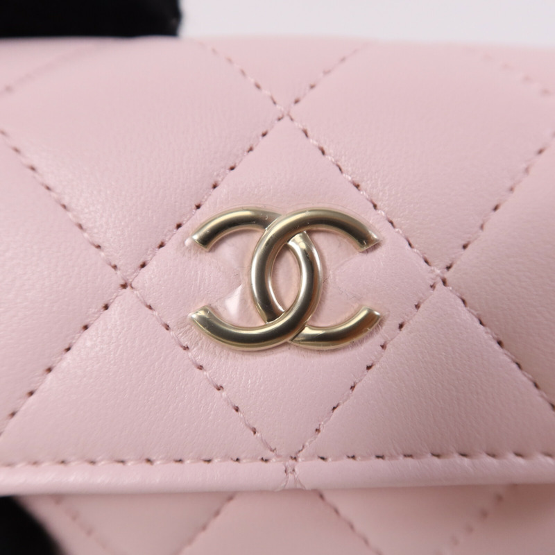 CHANEL 羊皮皮革Waist Bag金扣鏈帶腰包-6