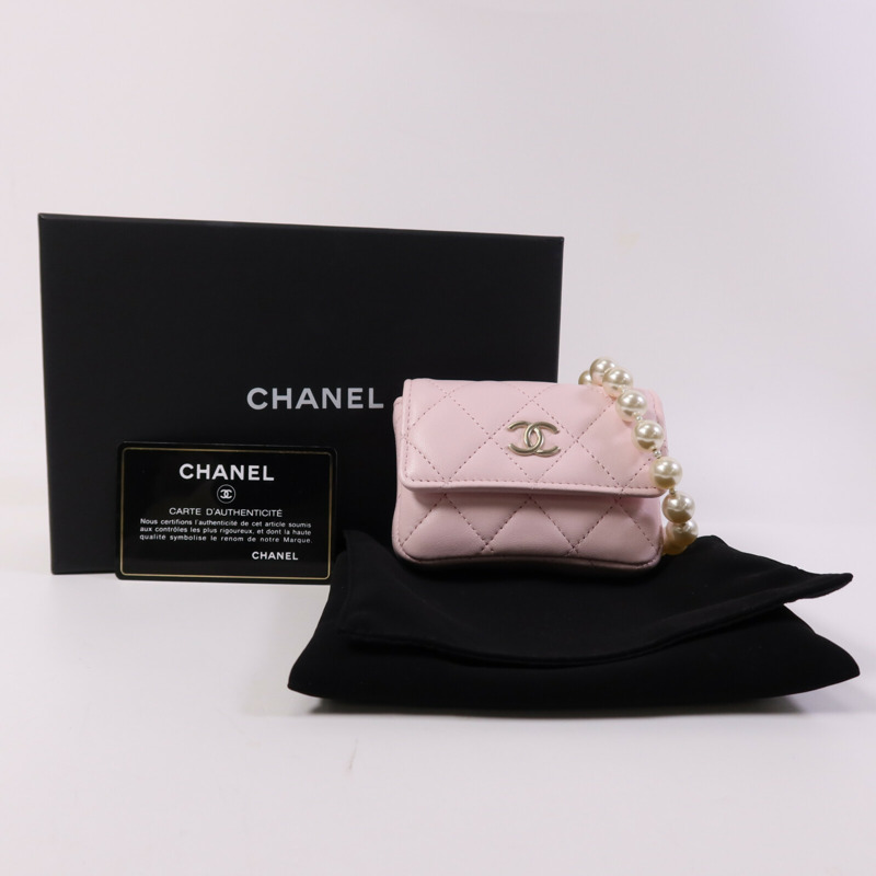 CHANEL 羊皮皮革Waist Bag金扣鏈帶腰包-8