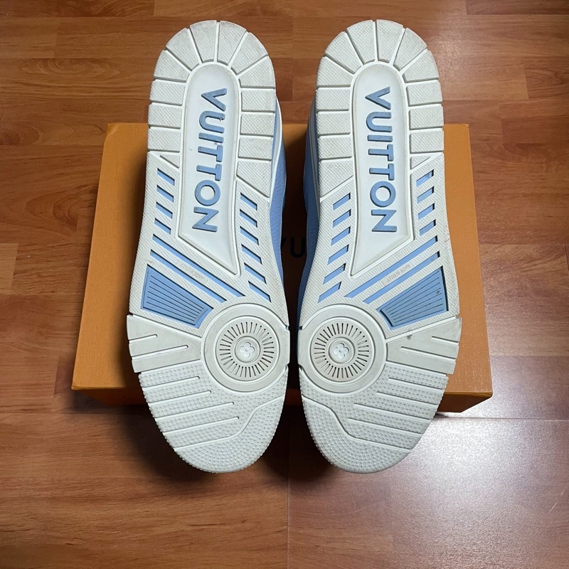 Lv Trainer白藍 正品路易威登休閒鞋 男款 海藍色 46碼-9