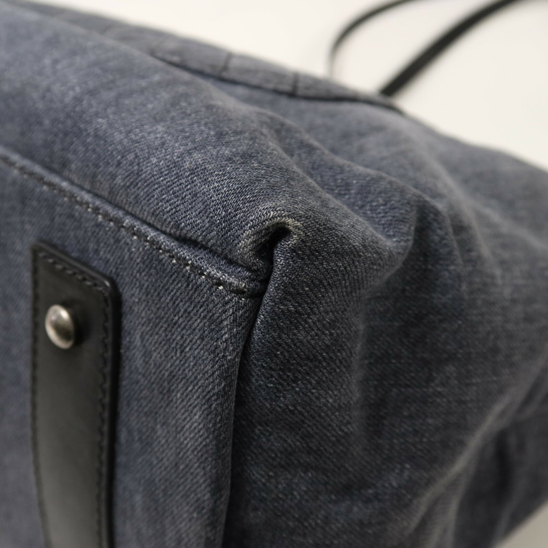 CHANEL 牛仔布2 way Shoulder銀扣手挽肩背兩用袋-12