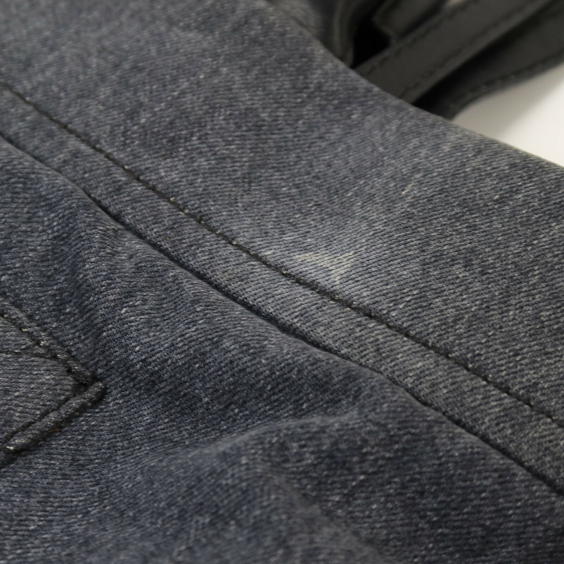 CHANEL 牛仔布2 way Shoulder銀扣手挽肩背兩用袋-15