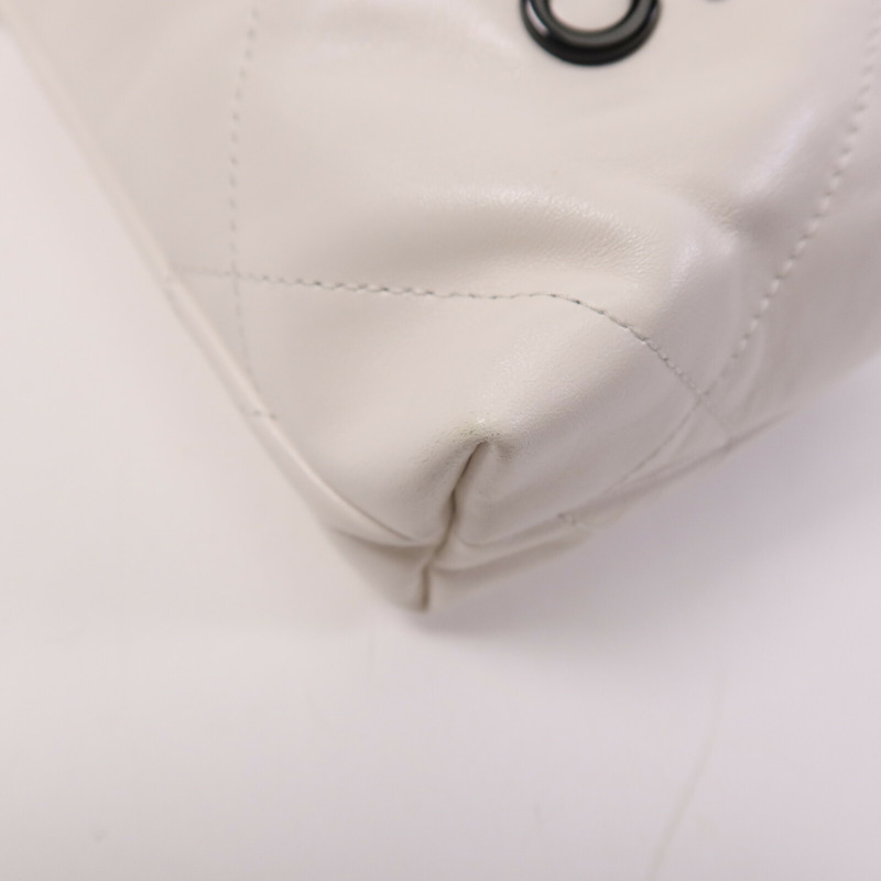 CHANEL 牛皮皮革Mini 22金扣鏈帶手挽肩背兩用袋-11