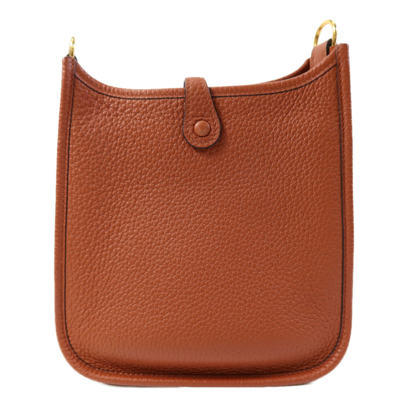 HERMES Clemence皮革Evelyne TPM金扣肩背袋Cuivre-1