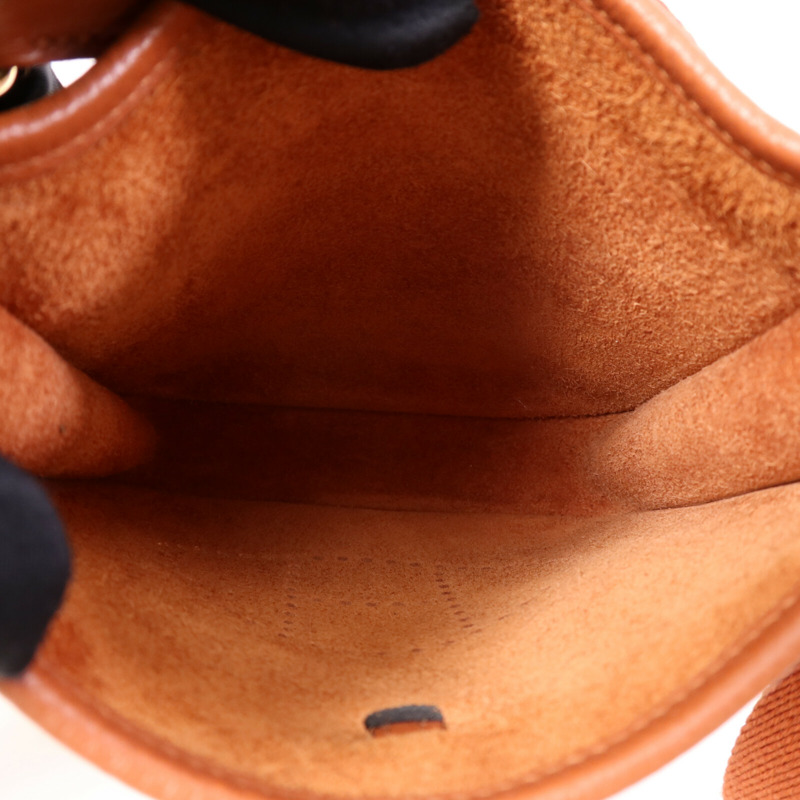 HERMES Clemence皮革Evelyne TPM金扣肩背袋Cuivre-4