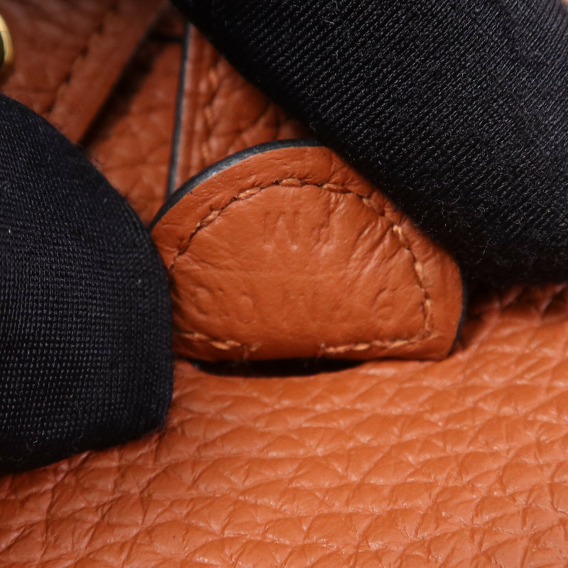 HERMES Clemence皮革Evelyne TPM金扣肩背袋Cuivre-7