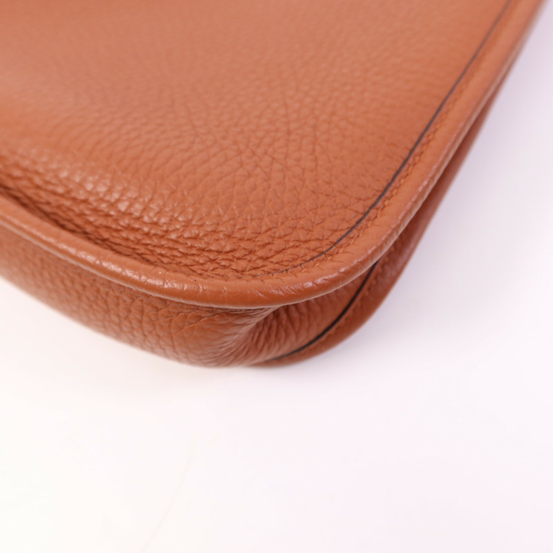 HERMES Clemence皮革Evelyne TPM金扣肩背袋Cuivre-12