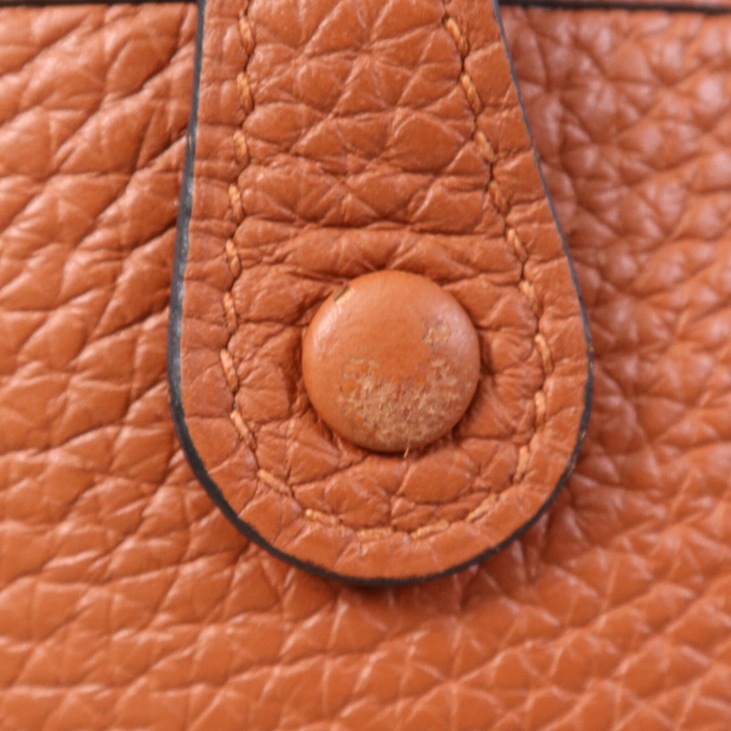 HERMES Clemence皮革Evelyne TPM金扣肩背袋Cuivre-14