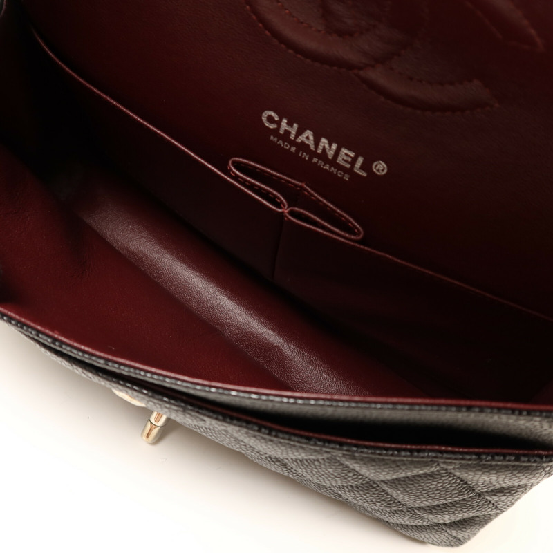 CHANEL 牛皮皮革Classic 25銀扣鏈帶肩背袋-4