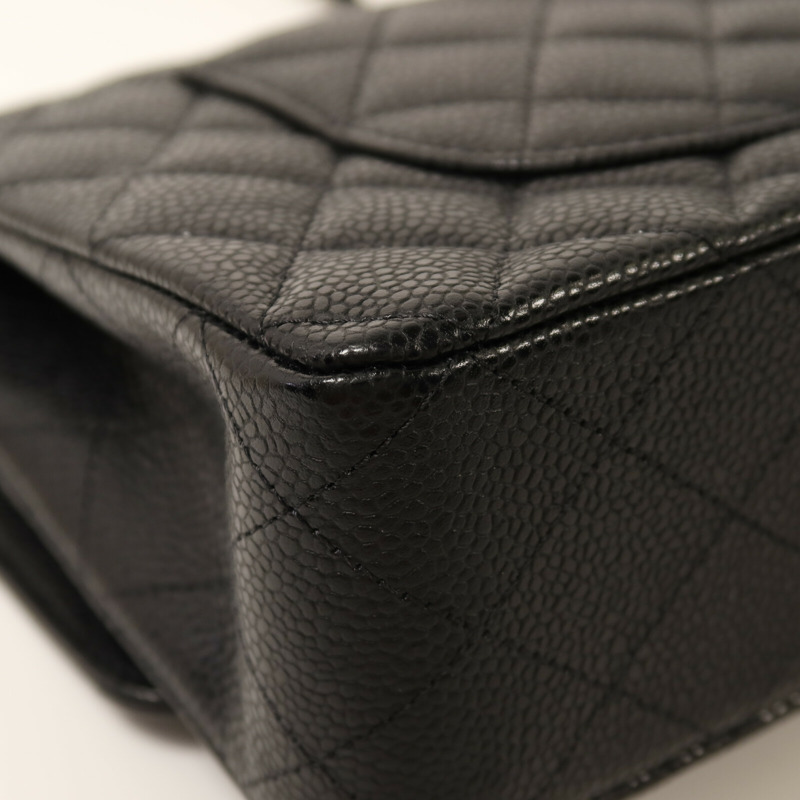 CHANEL 牛皮皮革Classic 25銀扣鏈帶肩背袋-12