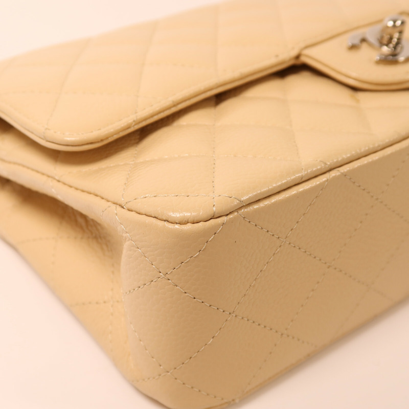 CHANEL 牛皮皮革Classic 25銀扣鏈帶肩背袋-10