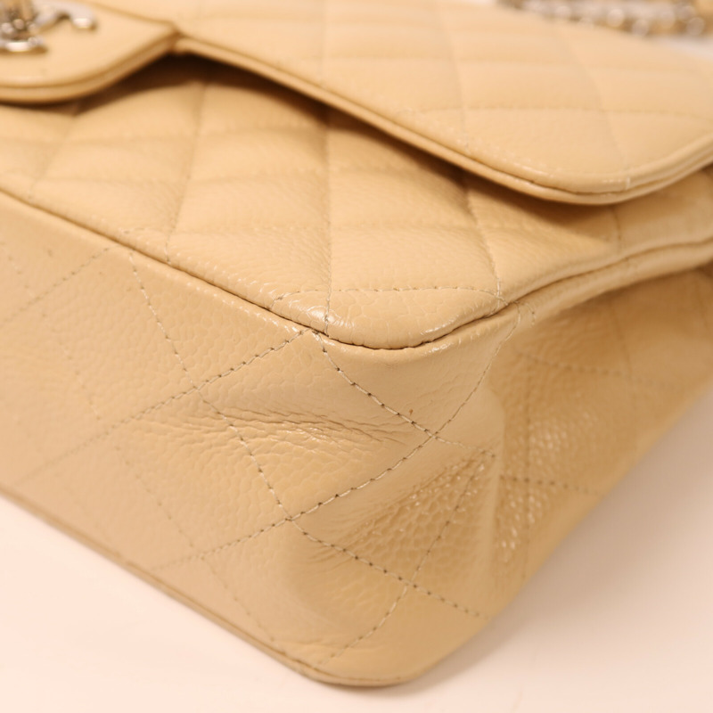 CHANEL 牛皮皮革Classic 25銀扣鏈帶肩背袋-11