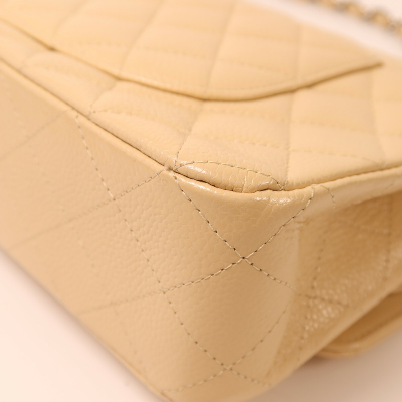 CHANEL 牛皮皮革Classic 25銀扣鏈帶肩背袋-13