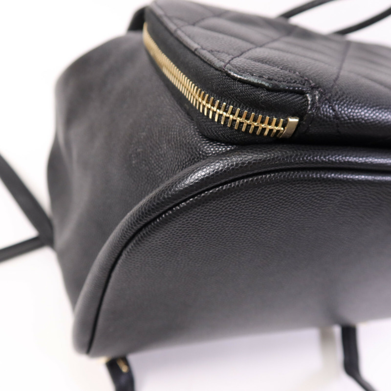 CHANEL 牛皮皮革Affinity Backpack金扣鏈帶背包-11