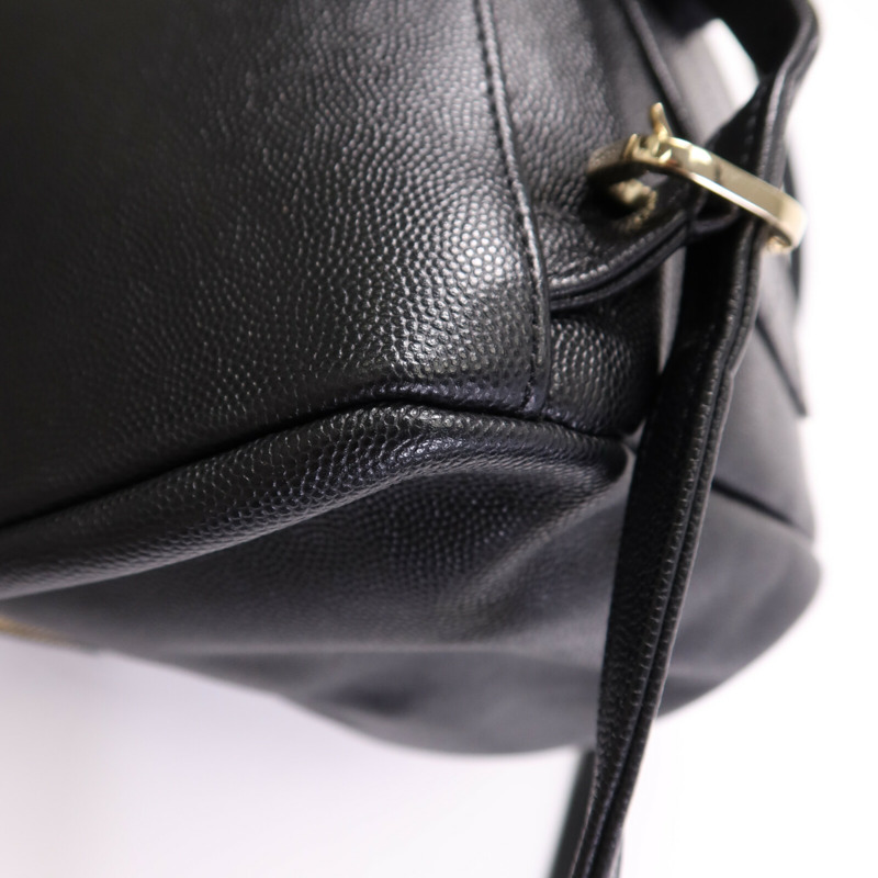 CHANEL 牛皮皮革Affinity Backpack金扣鏈帶背包-12