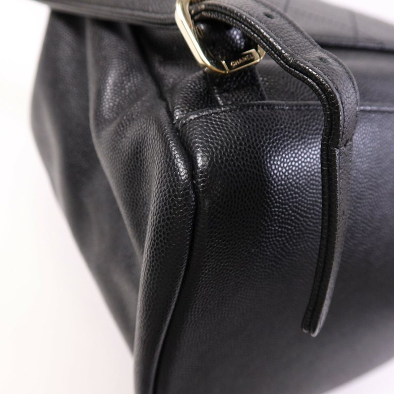 CHANEL 牛皮皮革Affinity Backpack金扣鏈帶背包-13