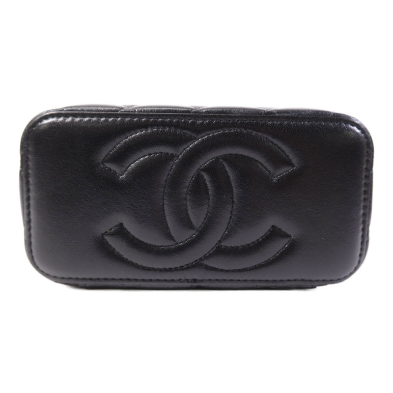 CHANEL 羊皮皮革Top Handle Vanity Case金扣手挽肩背兩用袋-3